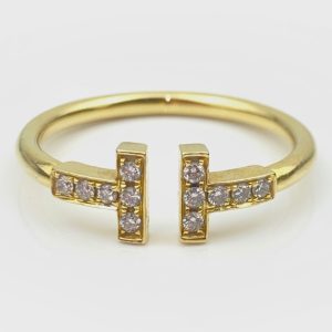 Tiffany & Co. 18ct Gold Diamond Wire Ring