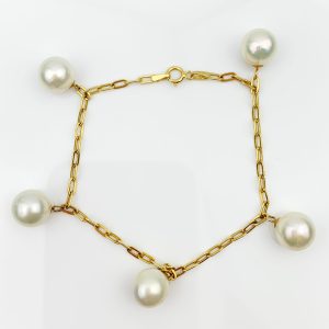 18ct Gold Pearl Bracelet