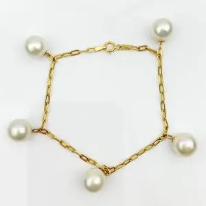 18ct Gold Pearl Bracelet