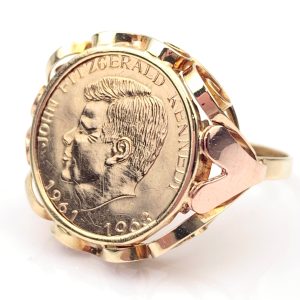 14ct Gold Coin Ring - JFK Commemorative 1961-1963
