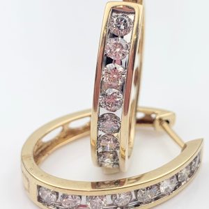 9ct Gold Diamond Earrings - 1.30ct