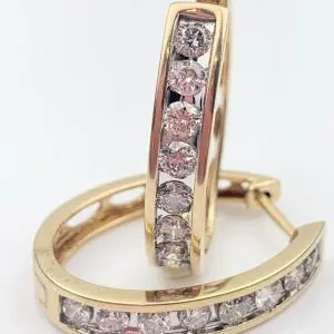 9ct Gold Diamond Earrings - 1.30ct