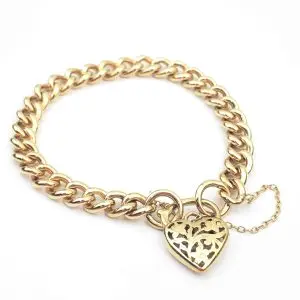 9ct Gold Bracelet & Heart Locket
