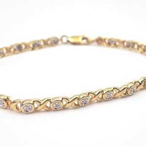 9ct Gold Diamond Tennis Bracelet