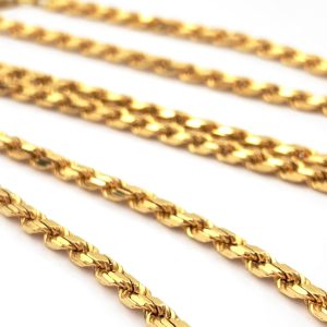 18ct Gold Chain Twisted Rope Necklace