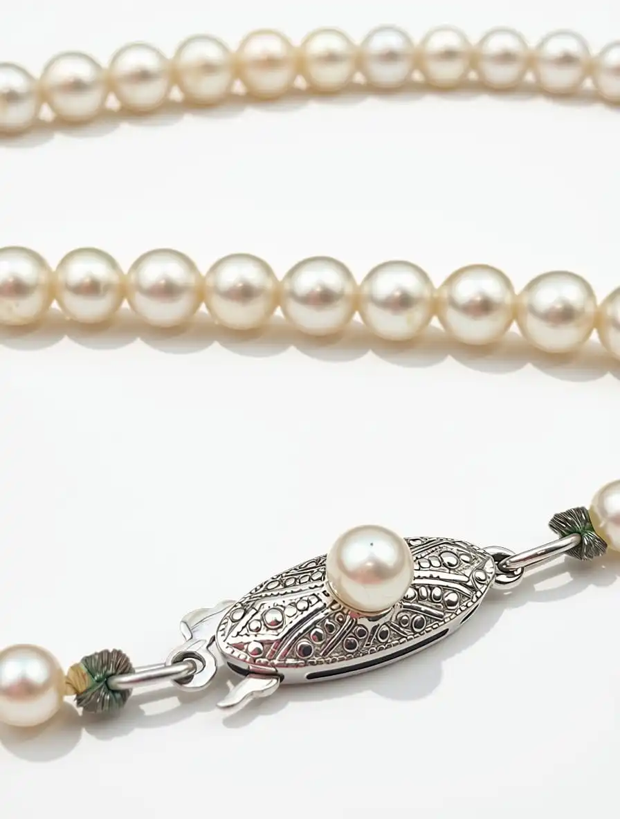 Vintage Mikimoto Pearl Necklace - Image 3