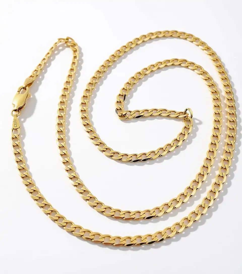 9ct Gold Chain Curb Link Necklace