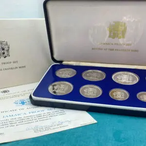 1980 Jamaica Proof Coin Set - Franklin Mint