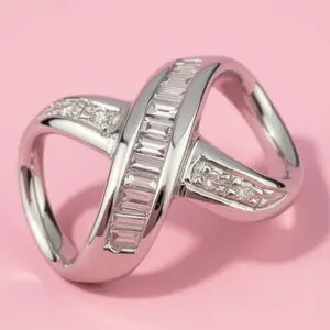 14ct White Gold Diamond Pendant Runner