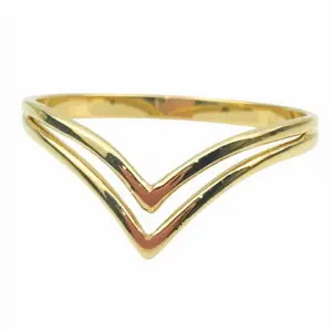 9ct Gold Double Chevron Ring