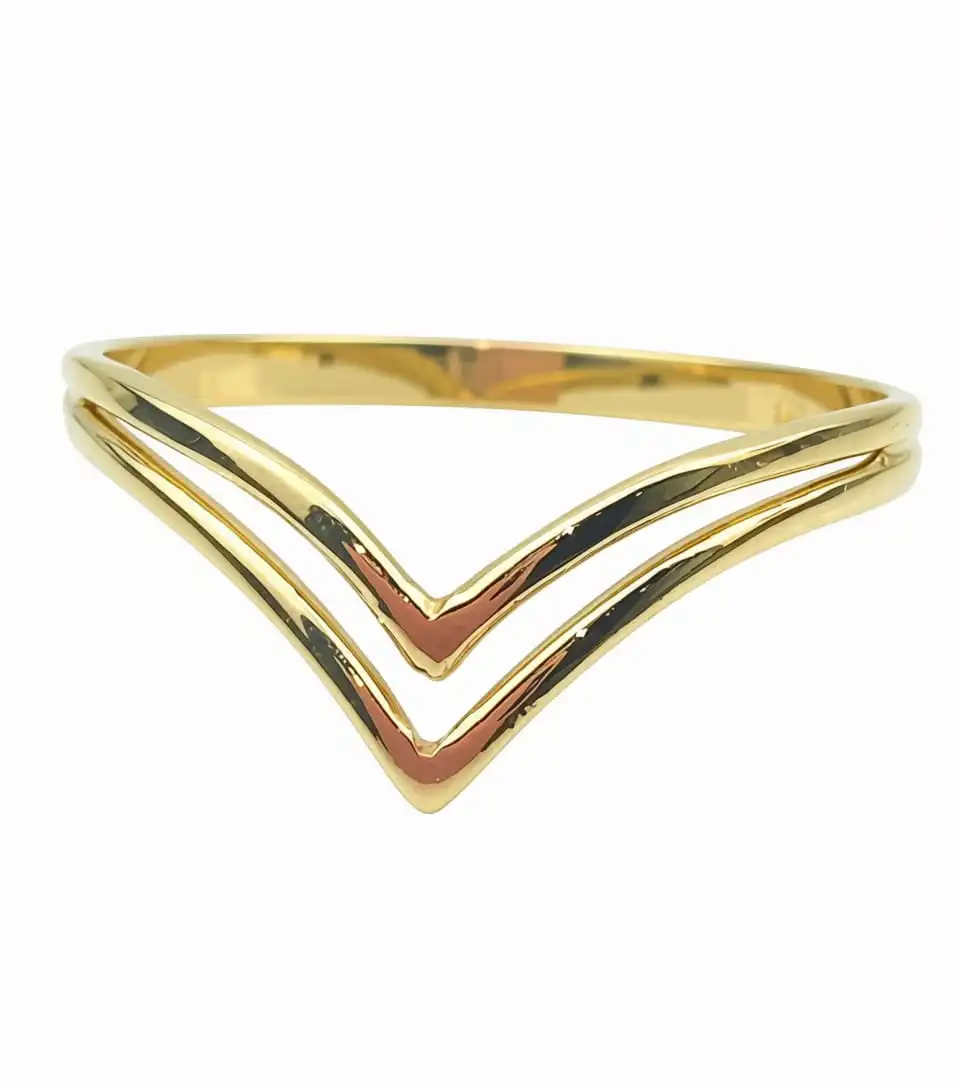 9ct Gold Double Chevron Ring